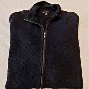 Reunion large zip up see through knit zip up top